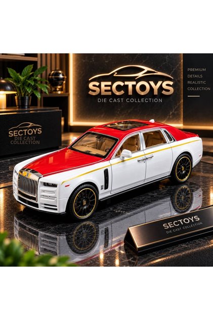 Rolls Royce Phantom Viii Diecast Model Car 1:24 Scale Openable Doors Rolls Royce Phantom Model Car