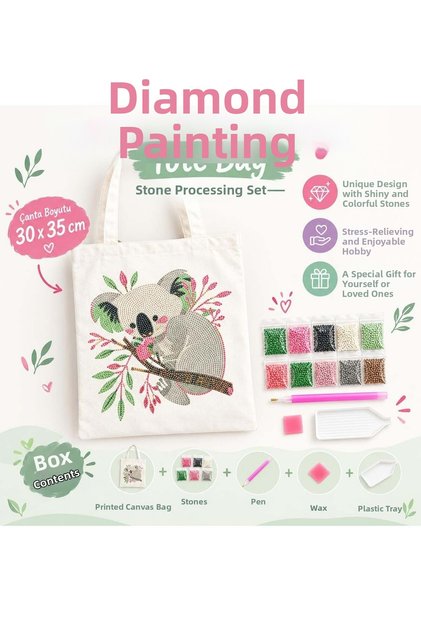 5D Diamond Stone Embroidered Cloth Bag 30X35Cm, Diamond Painting Tote Bag Gwddx19482, Diamond Painting Cloth Bag