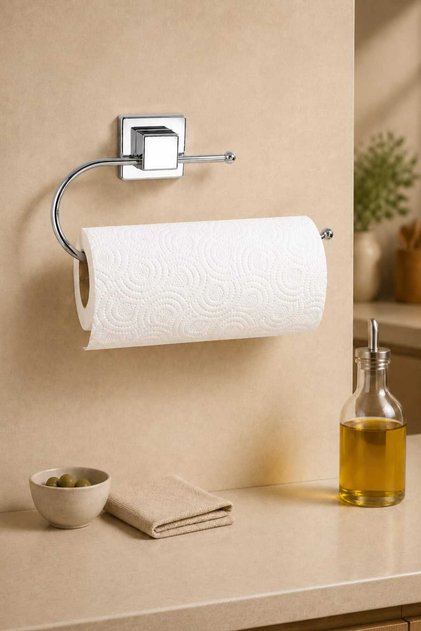 604 Kare Yapışkanlı Kağıt Havluluk Krom