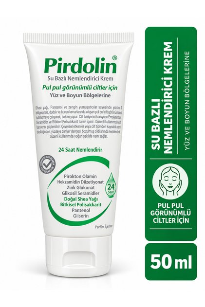 Pirdolin Parfümsüz Su Bazlı Nemlendirici Krem 50 ML | Pul Pul Görünümlü Ciltler İçin Bakım Kremi