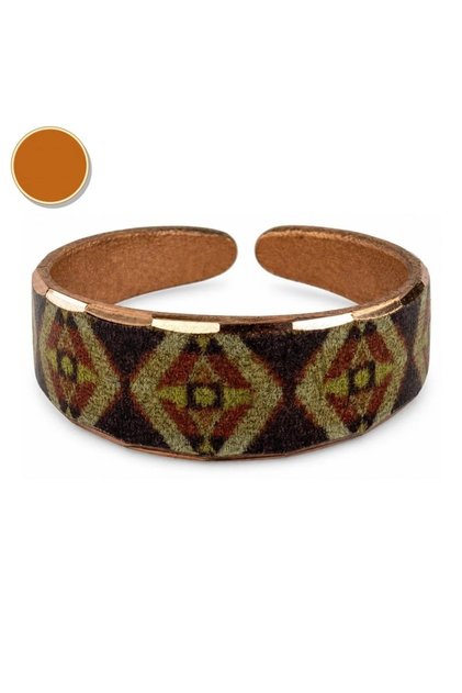 Turquoise red baklava thin copper ring, adjustable