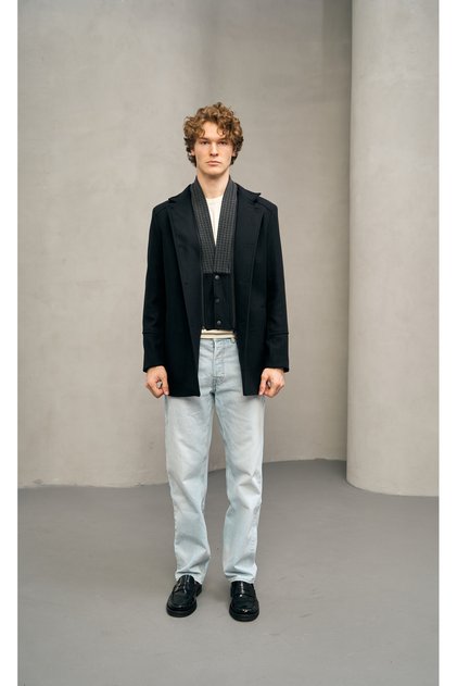 High Collar Ezel Shawl Collar Cashmere Coat