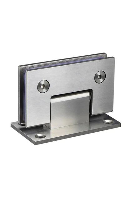 Stainless Steel Shower Glass Door Hinge 90 Degree Wall-to-Glass Showcase Cabinet Clamp Glass Shower