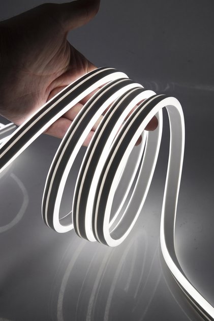 20 Metre Beyaz 220 Volt Neon Led Tak Çalıştır Esnek Şerit Neon Led Aydınlatma 8x16 Mm Hortum Led