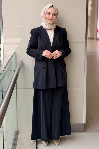 Kahma Jacket and Pants Set with Laser Cut Detail on the Back and Sleeves