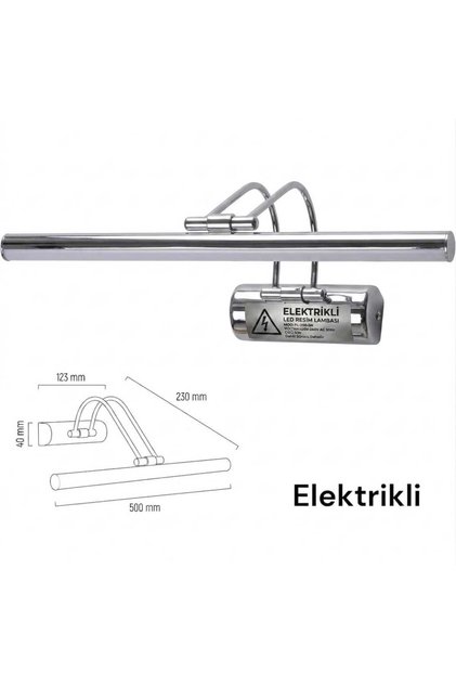 9w 50cm Krom Flüt Aplik Gün Işığı