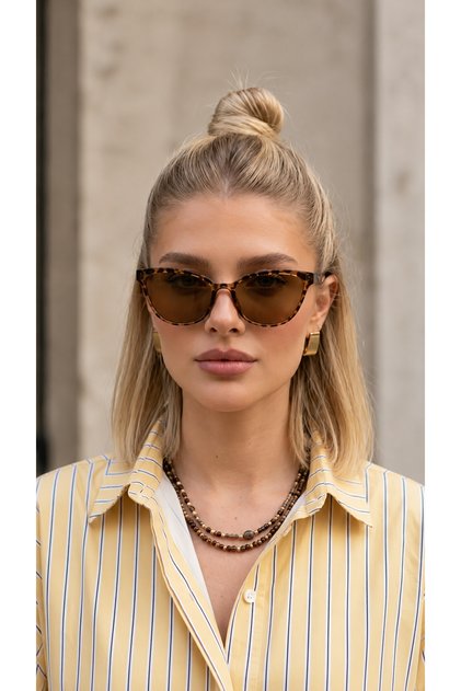 5496 54 Ekartman Women's Sunglasses Uv400 Protection Retro Cat Eye Stylish Design