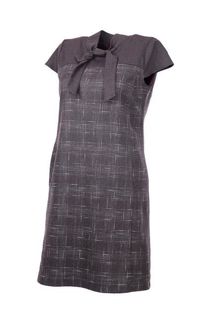 Kısa Kol Midi Günlük Elbise - Minimalist Vintage