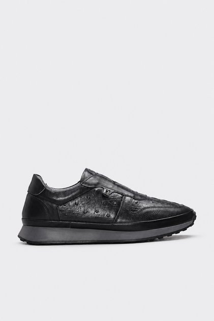 Genuine Leather Black Men's Casual Shoes 951Ma109