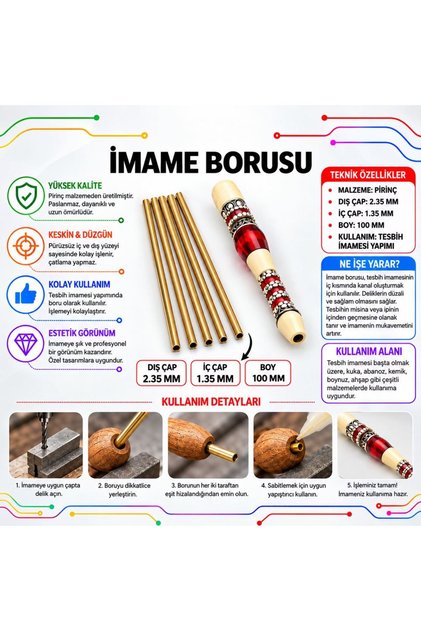 İmame Borusu - Dış Çap 2.35 Mm - 10 Adet