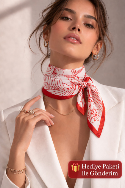 Women's Bandana Scarf 50X50 Square Scarf Rayon Italian Stitched Neck Scarf Hair Bandana