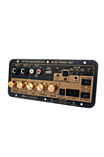 EU Plug Bluetooth 5.0 Amplifier Board With Optical Audio AMP USB FM Radio TF Player DIY Audio Subwoo