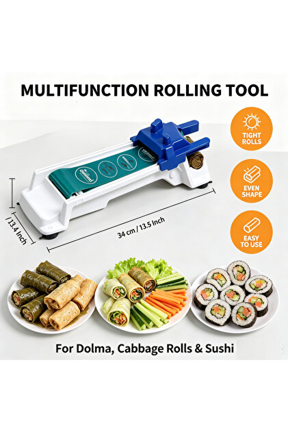 Multi‑Purpose Rolling Machine for Stuffed Grape Leaves, Cabbage Rolls & Spring Rolls, Household Kitchen Wrapping Tool