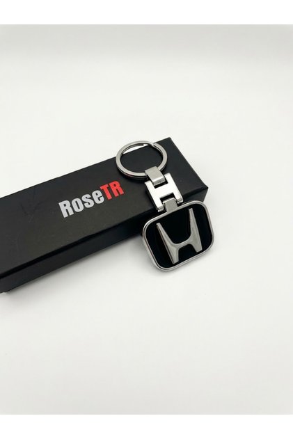 Honda Black Metal Keychain with Honda Logo Accessory Civic Accord City Jazz