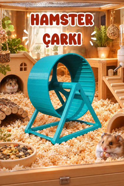 Hamster Çarkı (KarmaRenk ) Standlı Çark Hamster Kafesi için Çark Yeni Nesil Renkli Çark