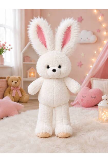 Koşan Peluş Tavşan - Yumuşacık Peluş, Eğlenceli Hareket Özelliği ile Türkiye'de İlk ( 55 cm)