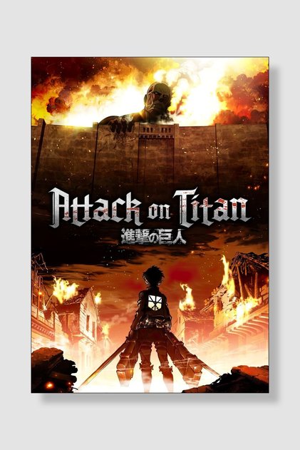 Attack On Titan Anime Posteri Kalın Parlak Kuşe Kağıdı