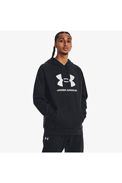 Rival Fleece Logo Erkek Siyah Günlük Sweatshirt