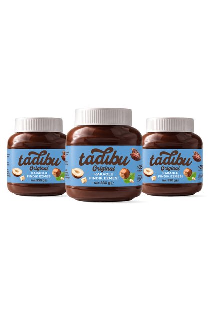 Tadıbu Kakaolu Fındık Ezmesi 330gr 3'lü %35 Fındık Içerir