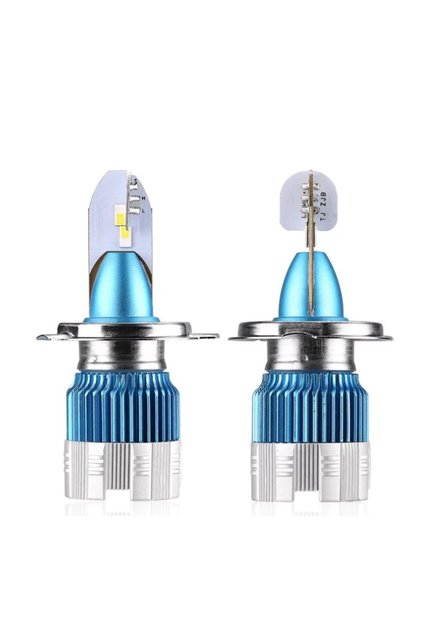 Set 2 lampi H4 LED MI2 auto cu doua faze putere 50W temperatura 6000k