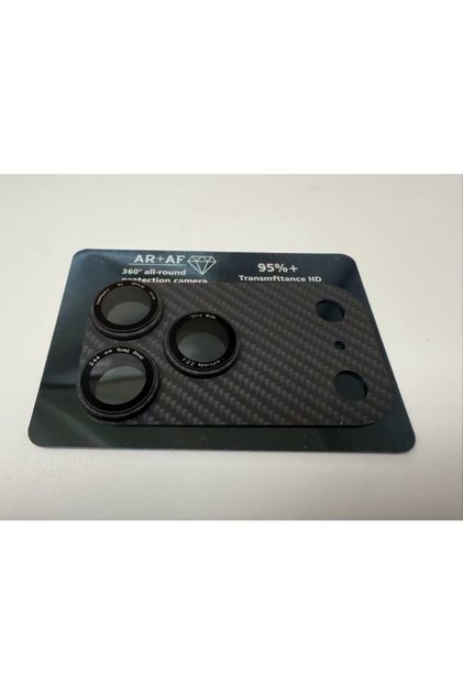 For iPhone 17 ProMax Black High Quality Carbon Fiber Kevlar HD Lens Tempered Glass Film For iPhone 1