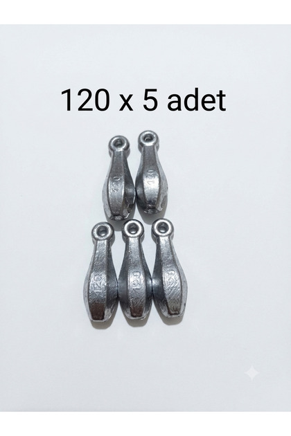 Standart 120 gram armut modeli olta kurşunu 5'li paket 5 x 120 toplam 600 gram