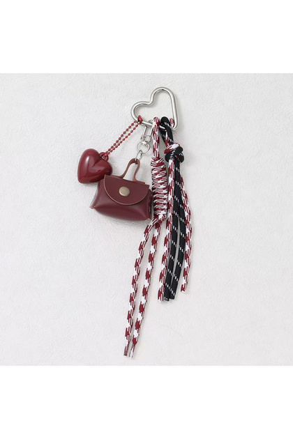 wineredstyle2 Maillard Braid Rope Pendant Exquisite Cute Leather Pendant Charm With Mini Bow Bag Wom