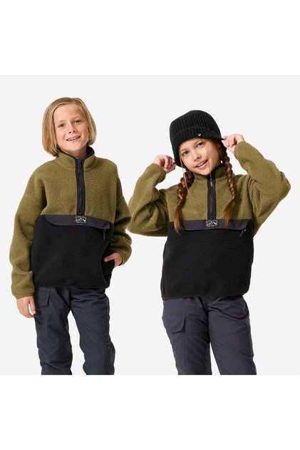 Çocuk Outdoor Polar Sweatshirt - 7/15 Yaş - Haki - NH500s