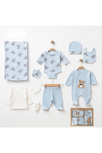 Baby Boy 0-3 Months with Plush Teddy Bear