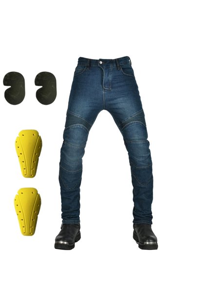 L Blue New Motorcycle Pants, Riding Jeans, Anti-fall, Classic Motorcycle Rider Pants, Racing Pants f