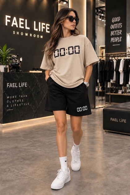 New Season Unisex T-Shirt and Shorts Pair Zero Printed Set
