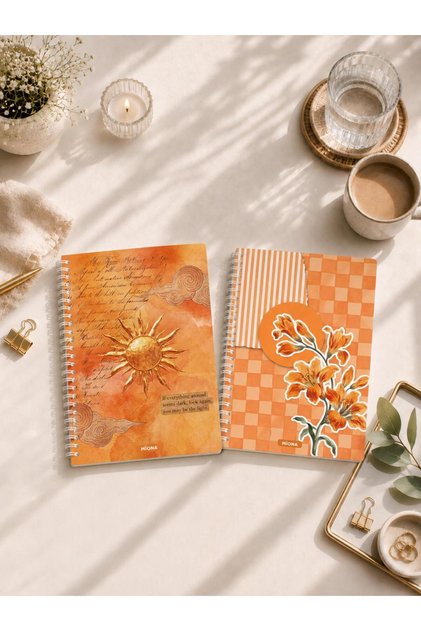 A5 Spiralli Okul Defteri 60 Yaprak(120 Sayfa) 2 li Set 2 Adet Kareli Defter , Notebook