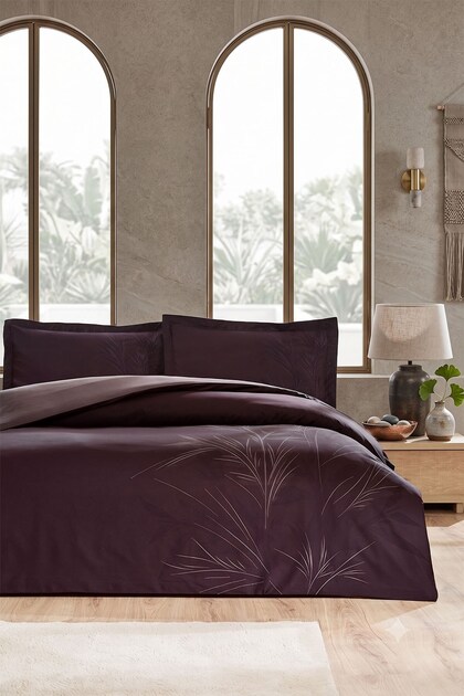 Arundo Double Duvet Cover Set - Brown