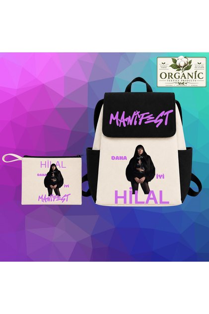 Manifest Written Premium Printed Cotton College School Bag Pen Holder Set