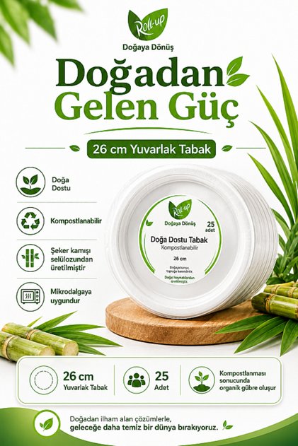 Doğa Dostu Tabak 26cm 25li