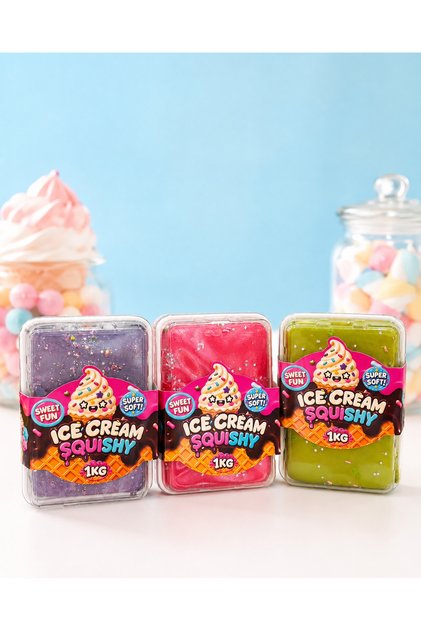 Ice Cream Squishy 1 KG – 6 Renk Eğlenceli Oyun Hamuru / Squishy Set