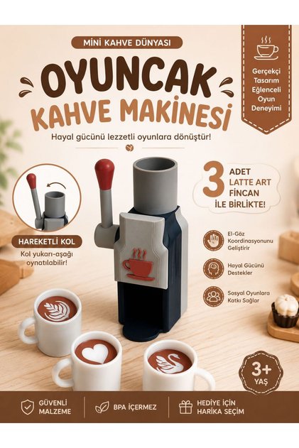 Mini Barista Kahve Makinesi Oyun Seti