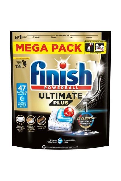 Powerball Ultimate Plus Κάψουλες Απορρυπαντικού Πλυντηρίου Πιάτων Εισαγόμενες από την Ιταλία, 47 Τεμάχια