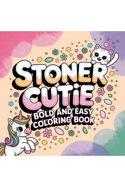 Stoner Cutie 40-Page Coloring Book-Thick Pages (21 X 21 cm) Suitable for Children and Adults