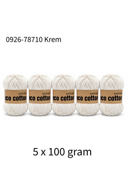 5'li Paket Eco Cotton 100gr-200m No:0926-78710 Krem
