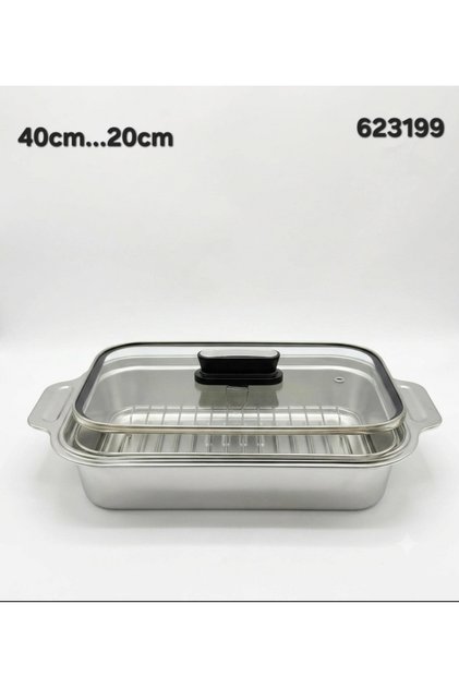 Steel Oven Trays with Glass Lid