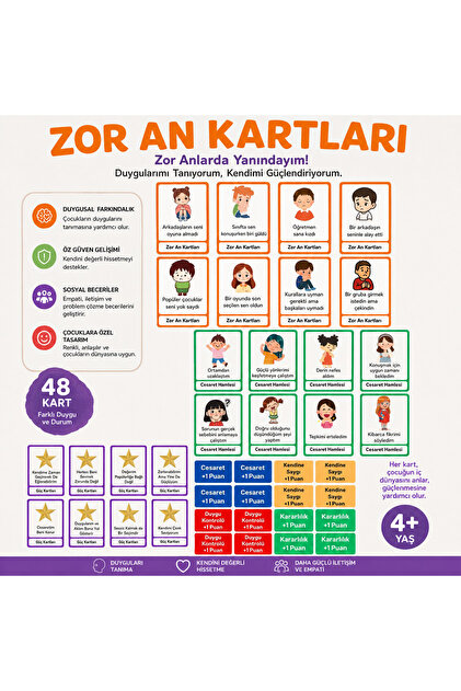 Zor An Kartları Çocuklar için terapötik kart