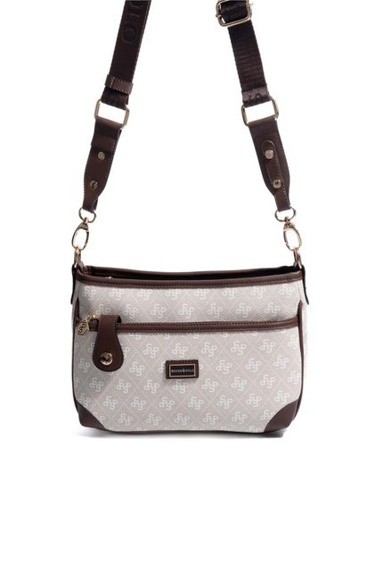 Stone - Braune Monogramm-Umhängetasche für Damen SP1160