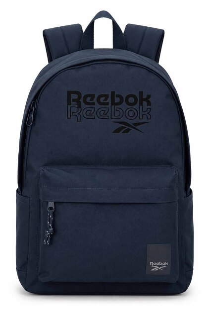Navy Blue School Backpack and School Bag with Zippered Front Pocket 45X33X14 cm
