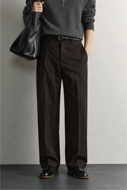 Rugged - Brown - Japanese Baggy - Polyviscon Classic - Men's Trousers