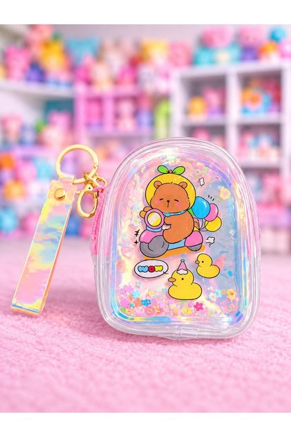 Capybara Puffy Mini Wallet Bag (10.5 cm * 8.5 cm)