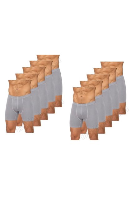 322 Men's Bamboo Lycra Gray Boxer Shorts 10 Pieces