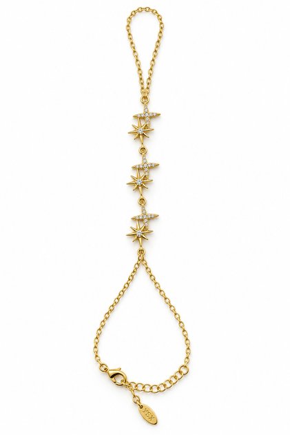 Ysx Gold Color Stone Double Star Motif Women's Shahmeran Bracelet
