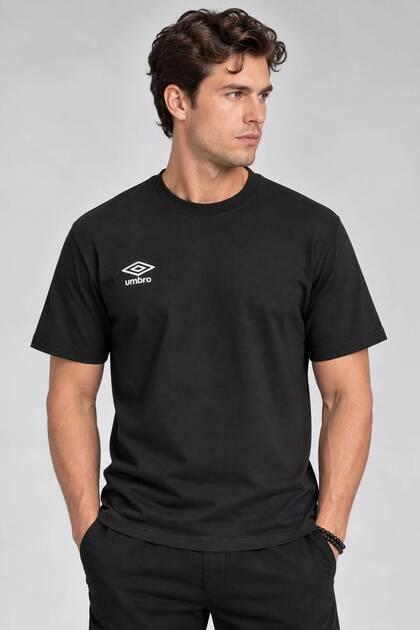 Milo Erkek Siyah Pamuklu Spor Tişört FF0450