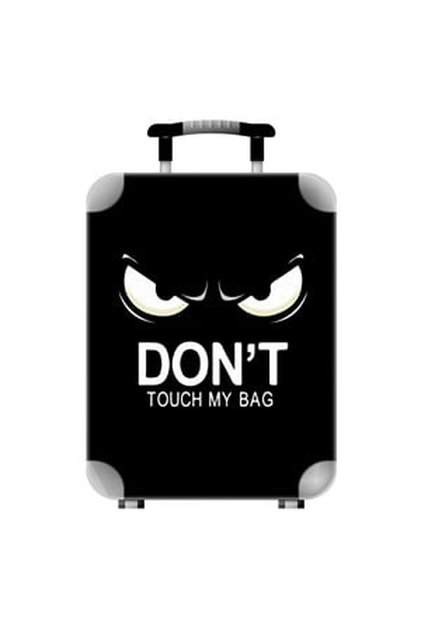 Autocolante Valiza cu Model Ochi & Imprimeu "Don't touch my bag" 32x28cm - 3buc